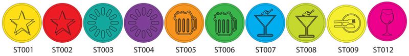 Graverte promo sjetonger av resirkulert plast 500stk