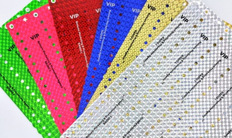 Armbånd glitter m/ eget trykk  100stk